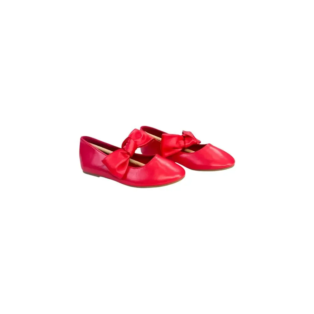 FabKids Girls Red Bow Flats Size 10